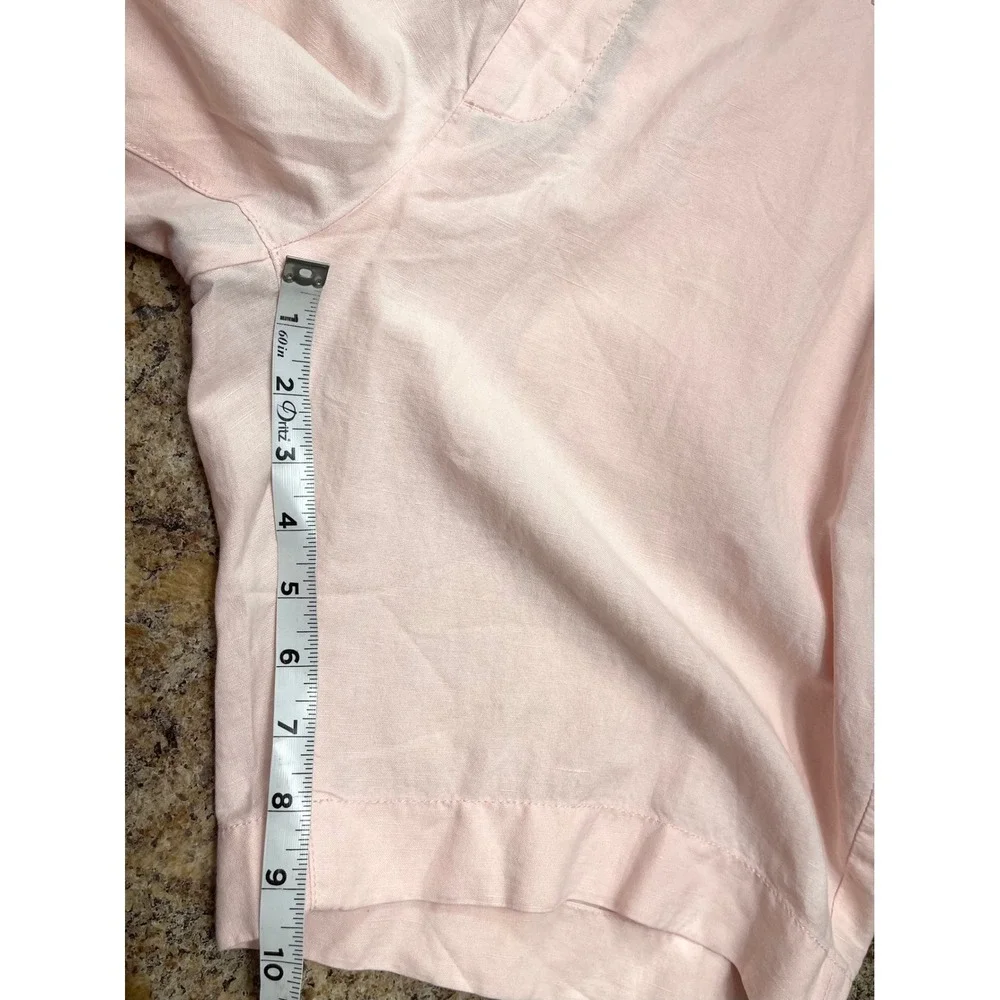 Faherty Men's Malibu Linen & Cotton Chino Shorts in Pink Size 38